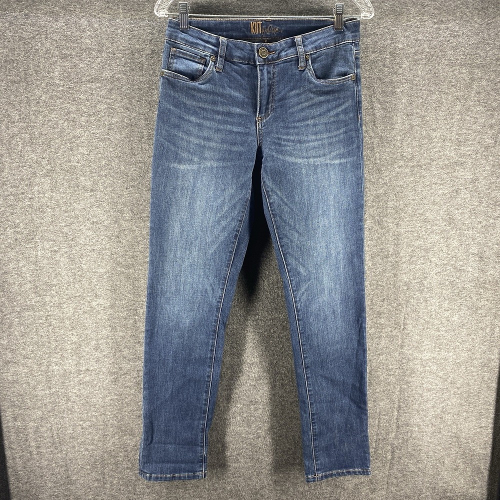 Kut from the Kloth Skinny Jeans Womens 2 Blue Dark Wash Stretch Denim